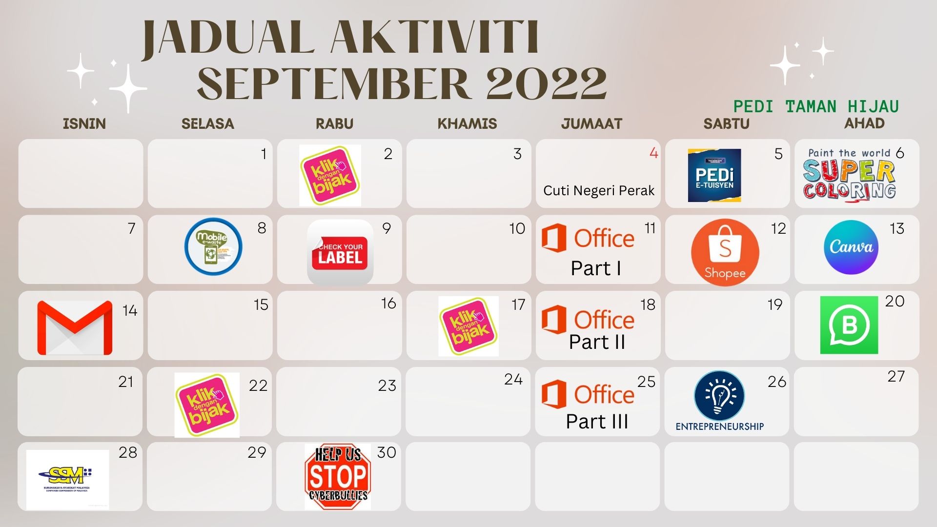 JADUAL AKTIVITI NOVEMBER 2022